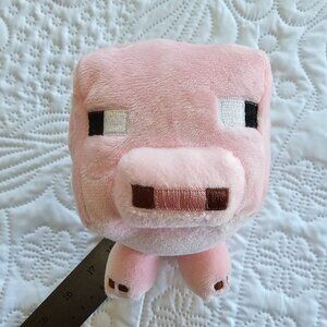 Minecraft Pig Soft Plush Toy, Stuffed Animal, Small and Cute